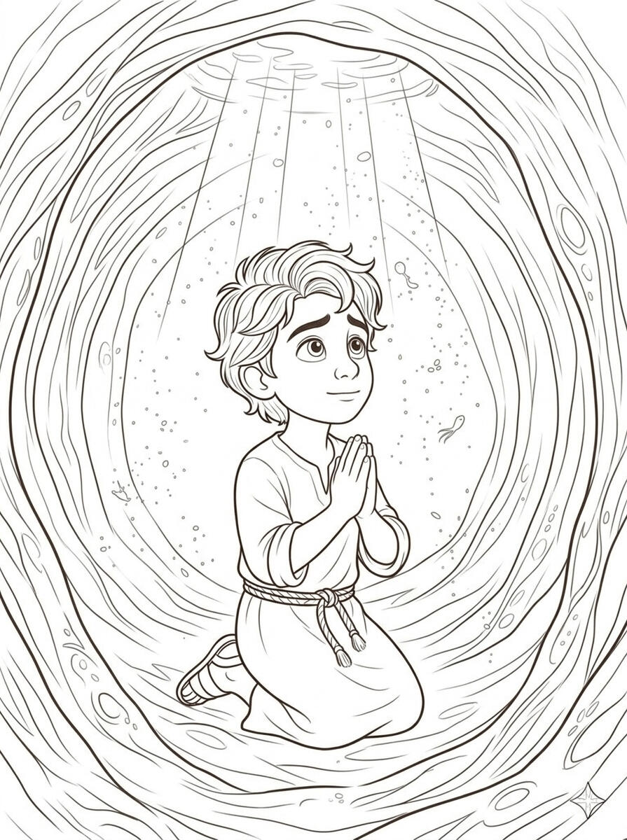 Jonah and the big fish Coloring book